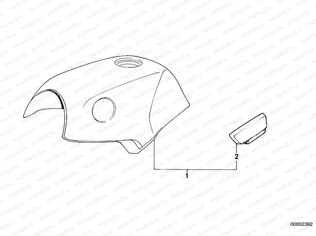 Fuel tank/knee padding