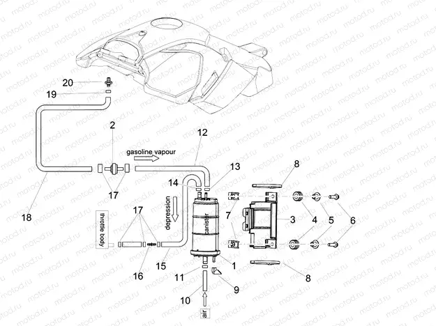 Fuel vapour recover system