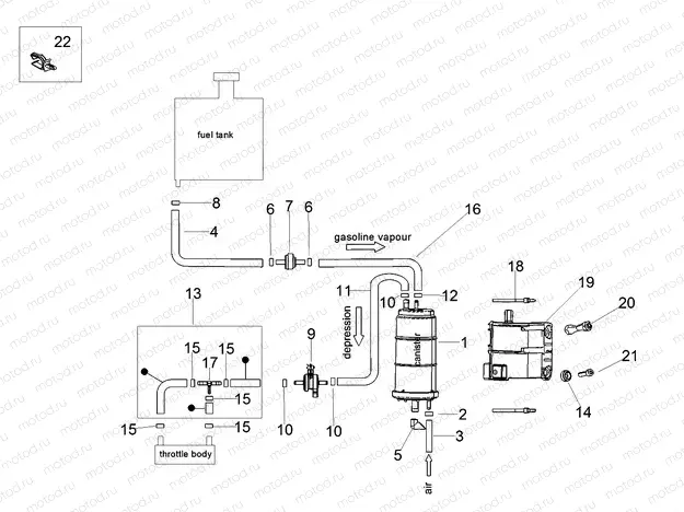 Fuel vapour recover system