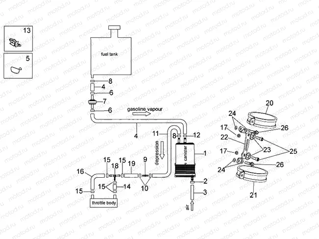 Fuel vapour recover system