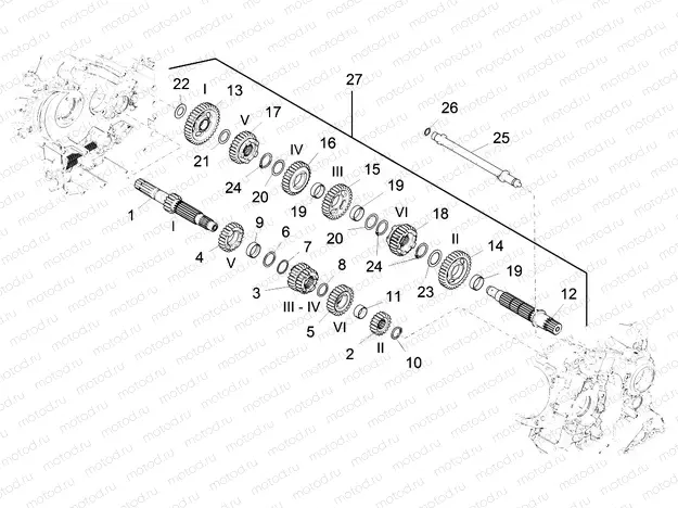 Gear box - Gear assembly