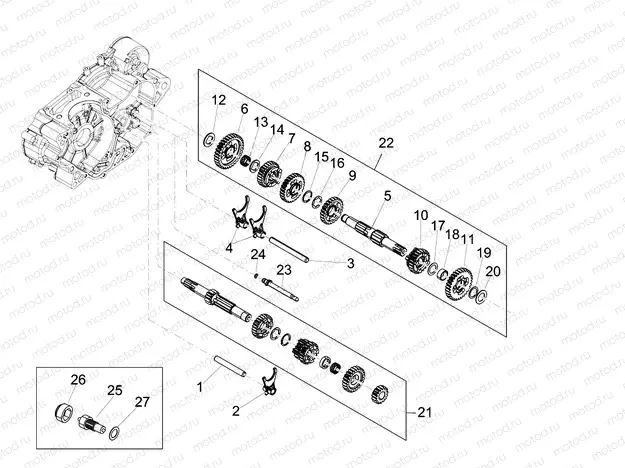 Gear box - Gear assembly