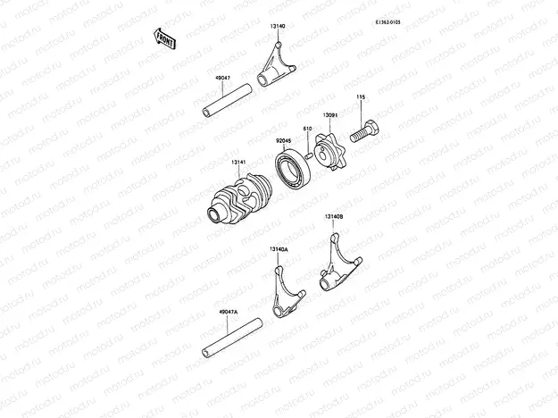 Gear Change Drum/Shift Fork(s)