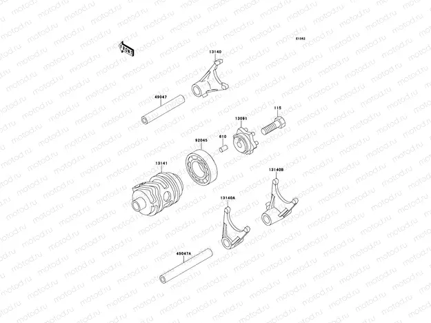 Gear Change Drum/Shift Fork(s)