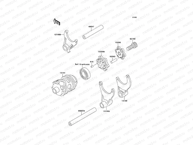 Gear Change Drum/Shift Fork(s)