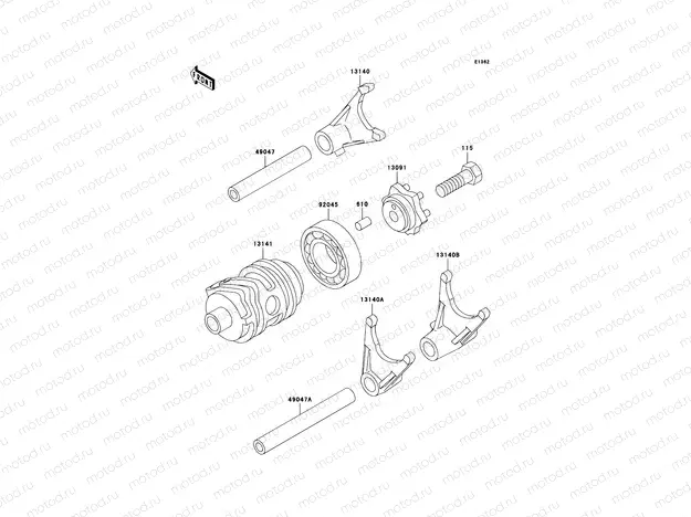Gear Change Drum/Shift Fork(s)