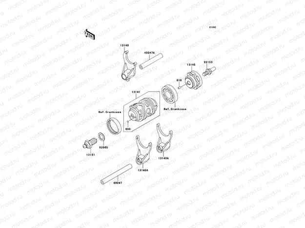 Gear Change Drum/Shift Fork(s)