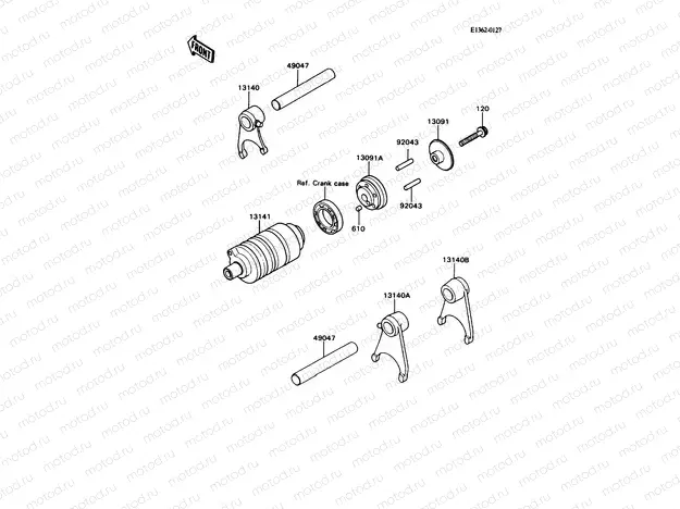 Gear Change Drum/Shift Fork(s)