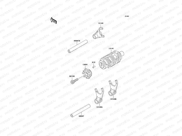 Gear Change Drum/Shift Fork(s)