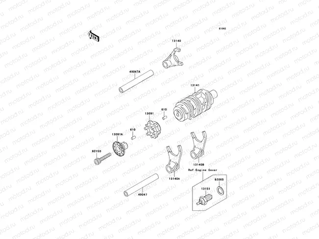 Gear Change Drum/Shift Fork(s)