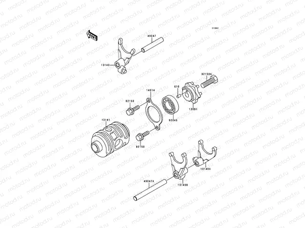 Gear Change Drum/Shift Fork(s)
