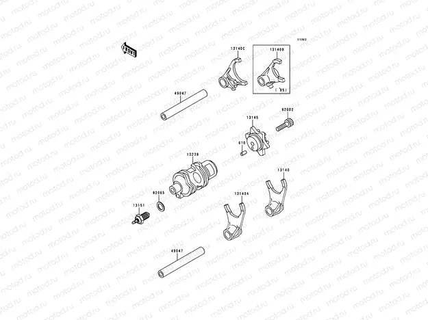 Gear Change Drum/Shift Fork(s)