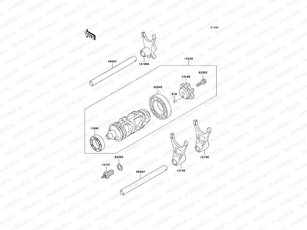 Gear Change Drum/Shift Fork(s)