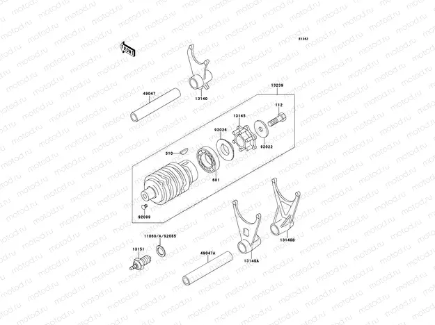 Gear Change Drum/Shift Fork(s)