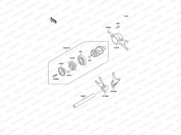 Gear Change Drum/Shift Fork(s)