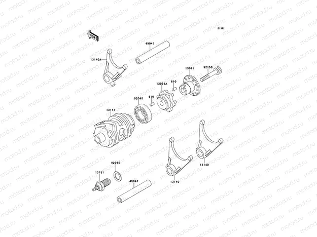 Gear Change Drum/Shift Fork(s)