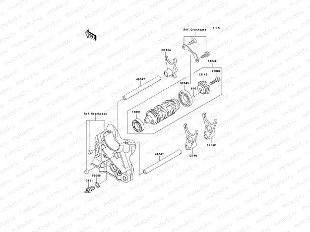 Gear Change Drum/Shift Fork(s)