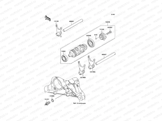 Gear Change Drum/Shift Fork(s)