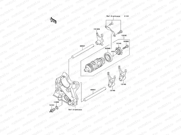 Gear Change Drum/Shift Fork(s)