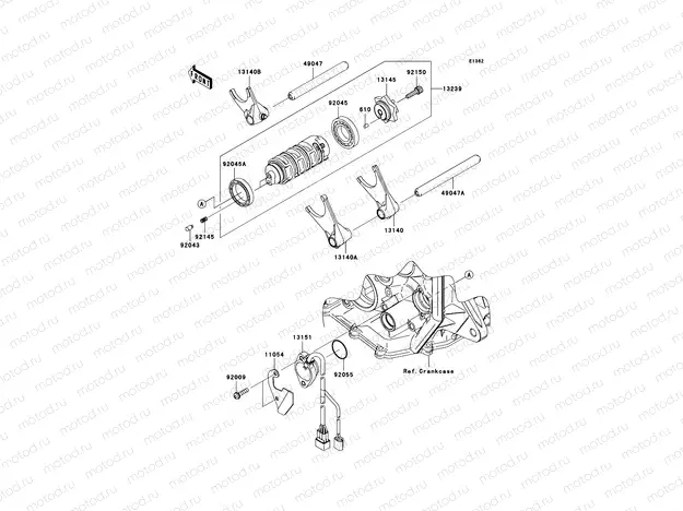 Gear Change Drum/Shift Fork(s)