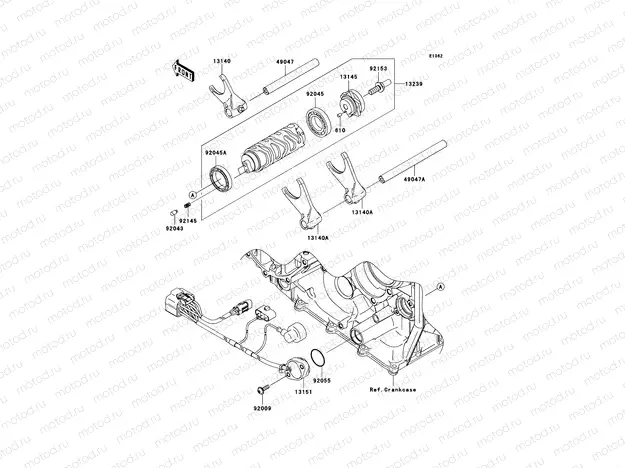 Gear Change Drum/Shift Fork(s)