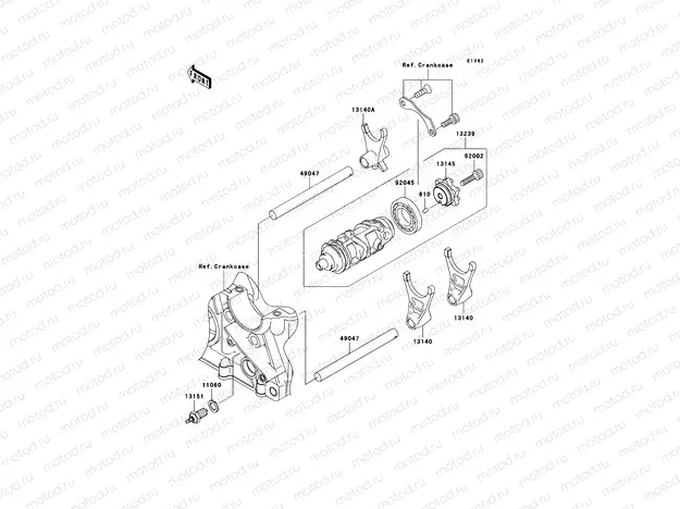 Gear Change Drum/Shift Fork(s)