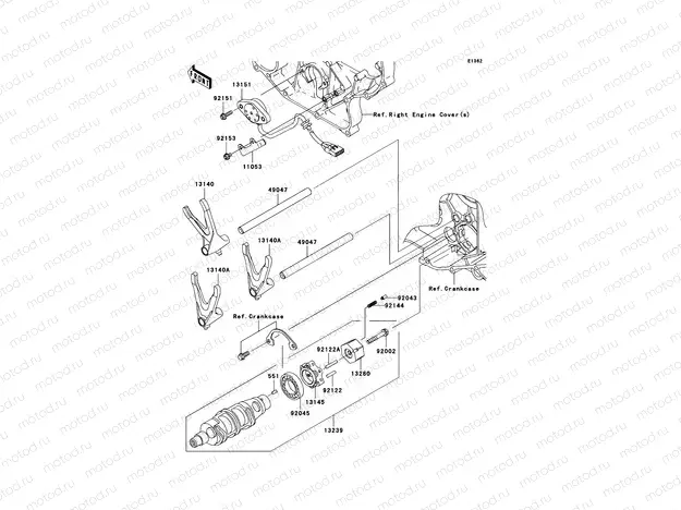 Gear Change Drum/Shift Fork(s)