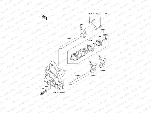 Gear Change Drum/Shift Fork(s)