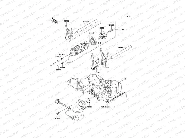 Gear Change Drum/Shift Fork(s)
