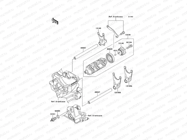 Gear Change Drum/Shift Fork(s)