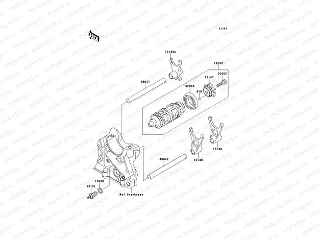 Gear Change Drum/Shift Fork(s)