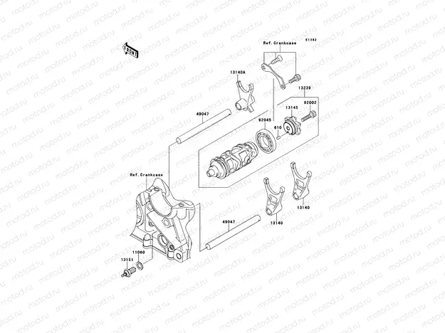 Gear Change Drum/Shift Fork(s)