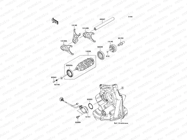 Gear Change Drum/Shift Fork(s)