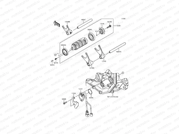 Gear Change Drum/Shift Fork(s)