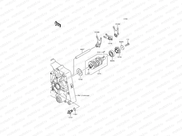 Gear Change Drum/Shift Fork(s)