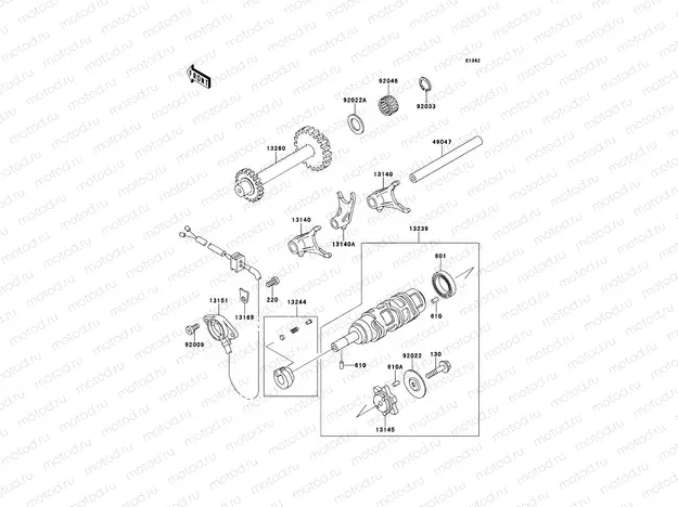 Gear Change Drum/Shift Fork(s)