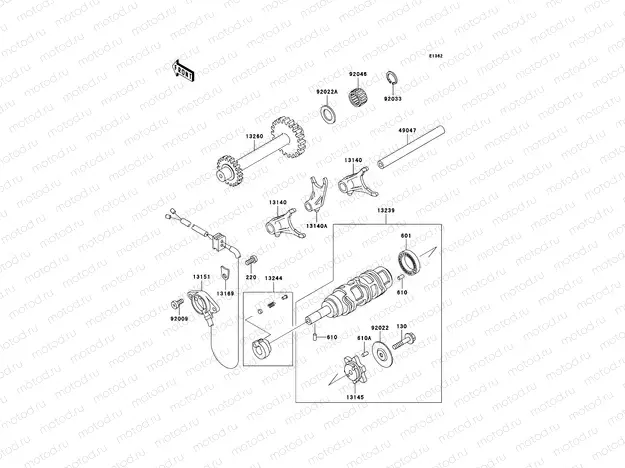 Gear Change Drum/Shift Fork(s)