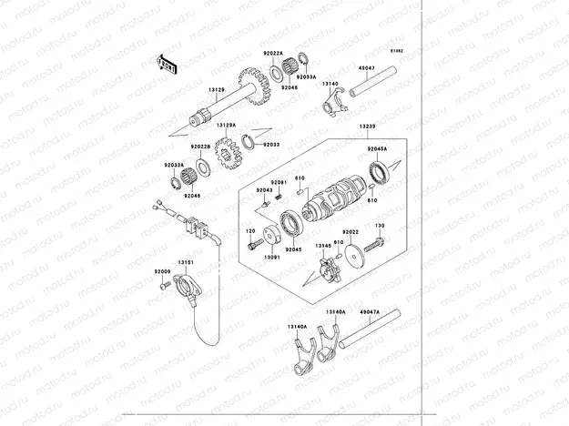 Gear Change Drum/Shift Fork(s)