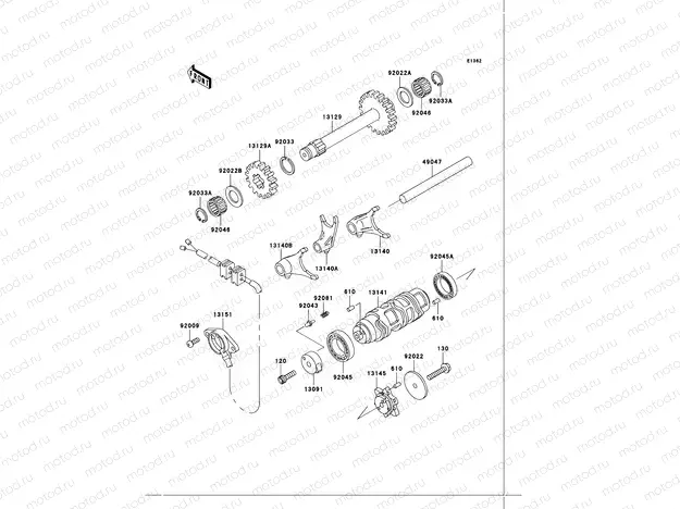 Gear Change Drum/Shift Fork(s)