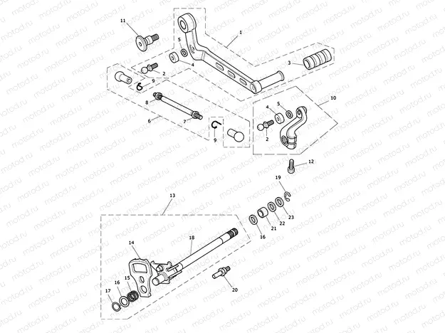 Gear Change Mechanism - All Except US & CA - & US, CA > 898121
