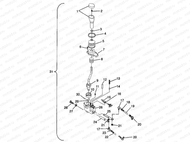 GEAR SELECTOR 6X6 400L W968740 and 6X6 400L Norwegian N968740 (4935963596D005) | GEAR SELECTOR 6X6 400L W968740 and 6X6 400L Norwegian N968740 (4935963596D005)