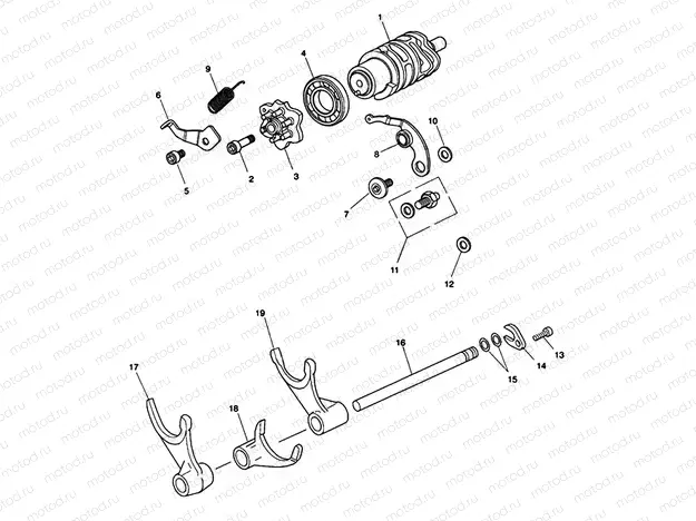 Gear Selector Drum 340170