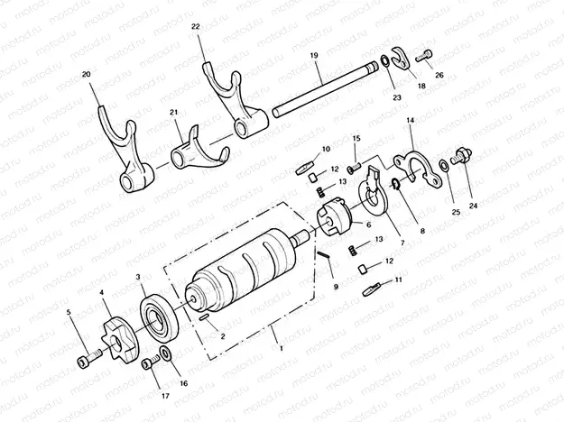 Gear Selector Drum
