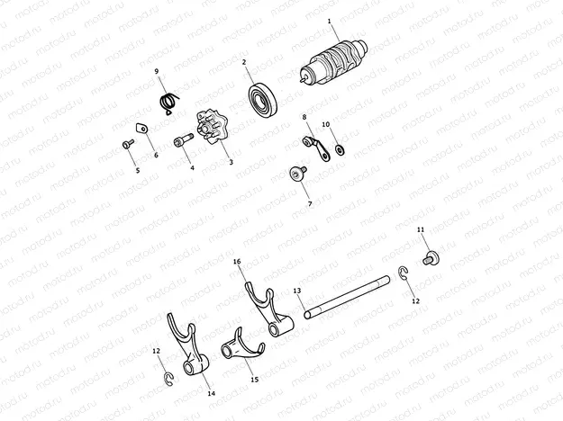 Gear Selector Drum