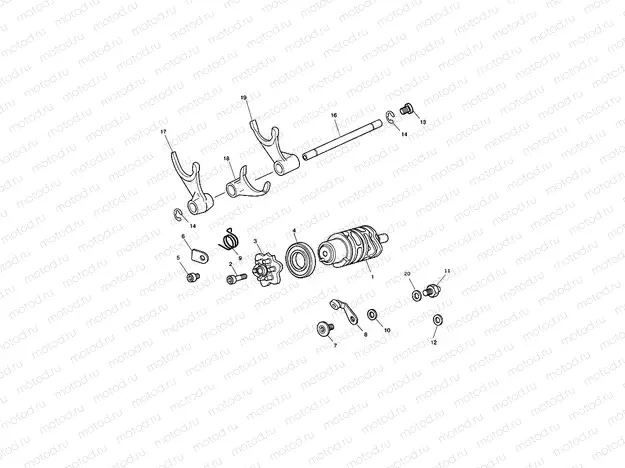 Gear Selector Drum Eng No 563847 >
