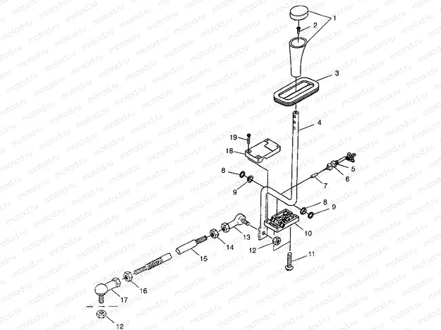 GEAR SELECTOR Scrambler 400 W98BC38C (4947254725C010) | GEAR SELECTOR Scrambler 400 W98BC38C (4947254725C010)