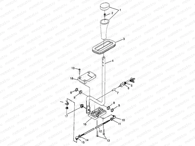 GEAR SELECTOR Sport 400L W97BA38C and Trail Blazer W97BA25C (4940124012C008) | GEAR SELECTOR Sport 400L W97BA38C and Trail Blazer W97BA25C (4940124012C008)