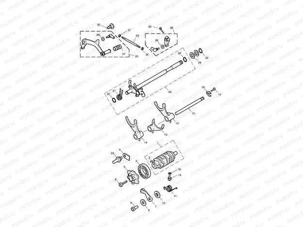 Gear Selectors & Pedal