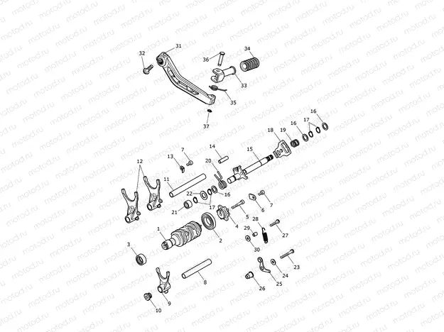 Gear Selectors & Pedal