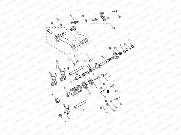 Gear Selectors & Pedal